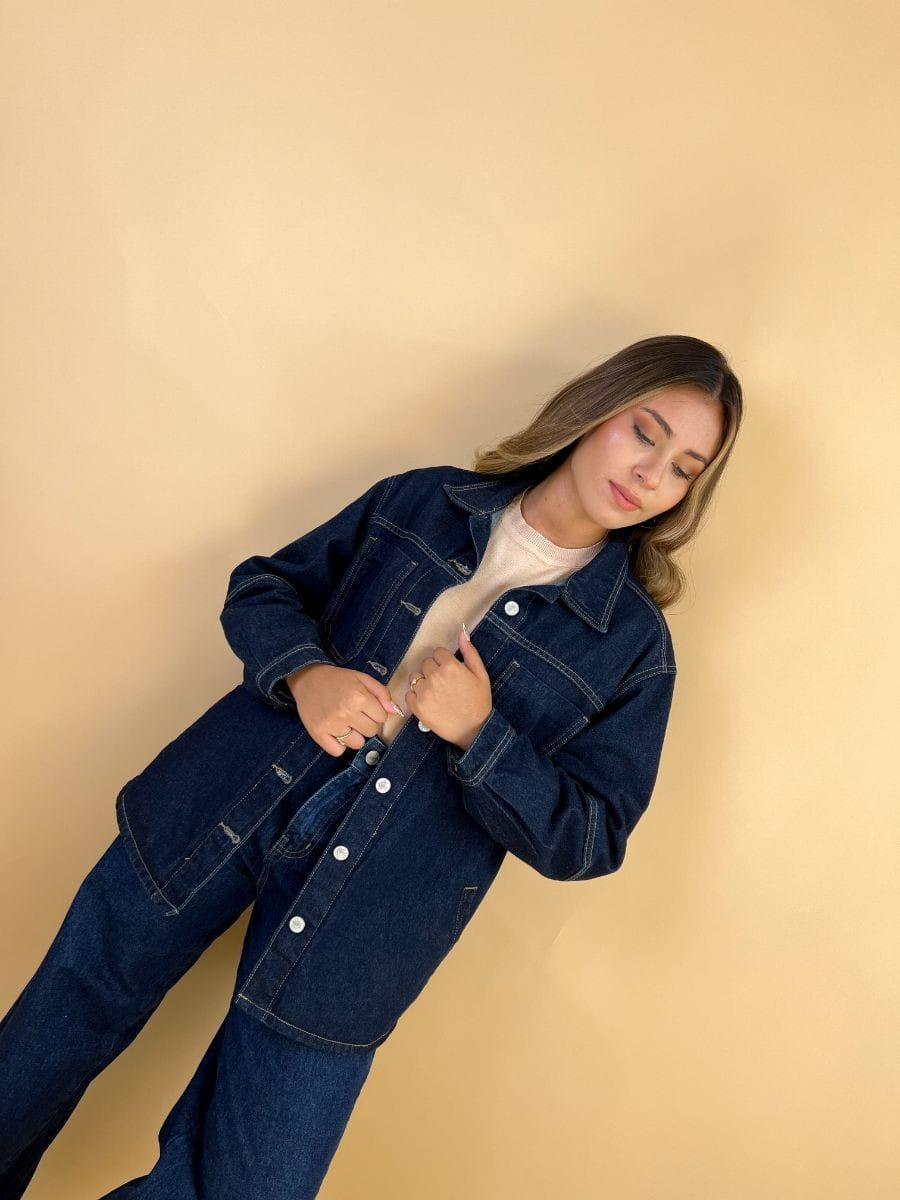 Casaca Jean Oversize - Imagen 2
